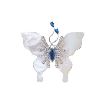 Καρφίτσα πεταλούδας για γυναίκες, οικολογικός χαλκός με ζιρκόν σε επένδυση, γυναικείο στυλ μόδας, Χειμώνας 2025