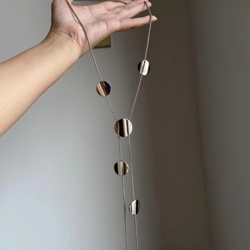 Colier Junors cu pandantiv geometric din aliaj, lanț obișnuit, placat electrochimic, pentru femei