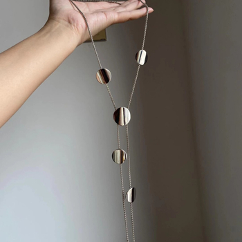 Colier Junors cu pandantiv geometric din aliaj, lanț obișnuit, placat electrochimic, pentru femei