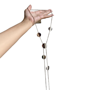 Colier Junors cu pandantiv geometric din aliaj, lanț obișnuit, placat electrochimic, pentru femei