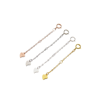 S925 ezüst hosszabbító nyaklánc keresztlánccal, rugós zár, koreai geometriai stílus