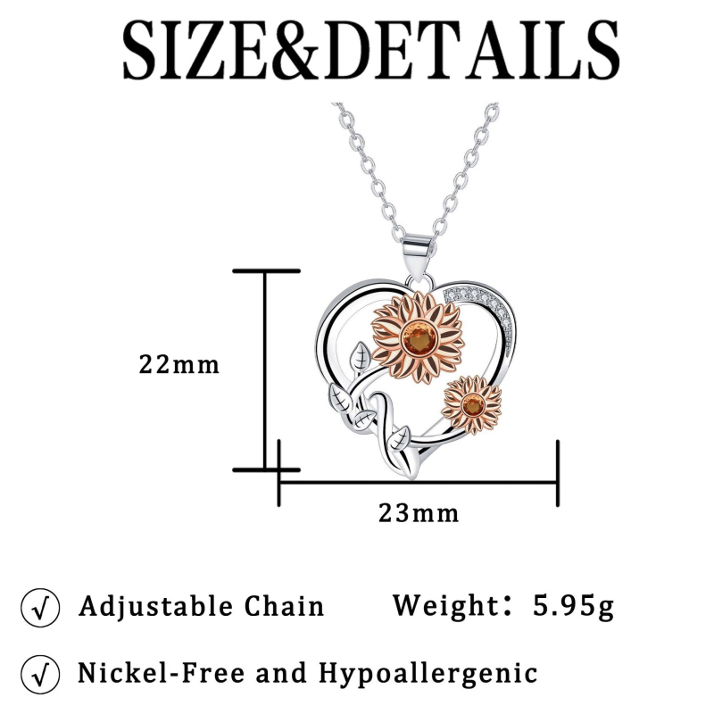 Colier din cupru cu floare de soare, lanț încrucișat, lungime 41–50 cm, brand Lycra manqi