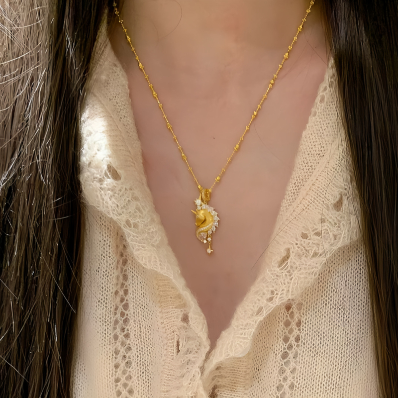 Colier cu pandantiv unicorn din argint 925, greutate 3,4 g, lansare toamnă 2025, stil influencer