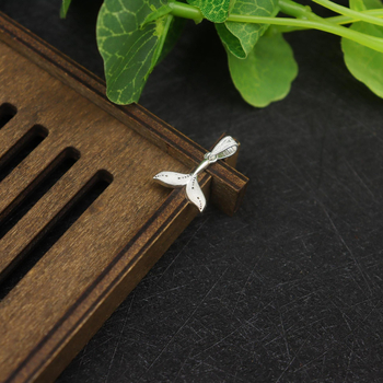 Κολιέ από ασήμι Sterling με μενταγιόν ουράς ψαριού, σχέδιο ζώου/ζωδιακό, κινεζικό στυλ, προέλευση Kaili, Guizhou, 2,7 g