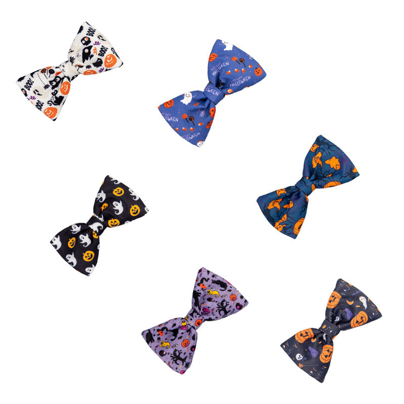 Háziállat fejfedő masni grafiti mintával, poliészter, univerzális használat, karácsonyi és Halloween dekoráció, hercegnő stílus