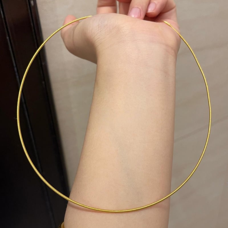 Χρυσό κολιέ με κρεμαστό για γυναίκες, γεωμετρικός σχεδιασμός, αλυσίδα κολάρου-κλείδας, κρεμαστό από άλλο υλικό, βάρος 120