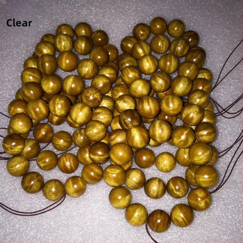 Brățară din Golden nan, 12 mărgele rotunde, lucrat manual, stil natural, unisex