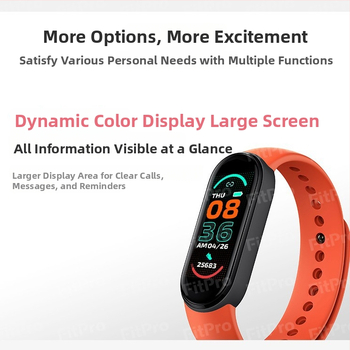 Brățară inteligentă M6 cu monitorizare a ritmului cardiac, monitorizarea tensiunii arteriale, pedometru, monitorizare somn, Bluetooth