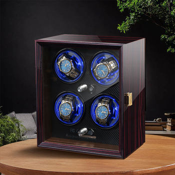 Dian Yue Štvorpolohový navíjač na mechanické hodinky, elektrický navíjač, skrinka na hodinky pre domáce použitie (sada 4)
