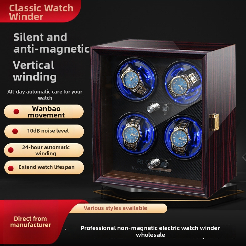 Dian Yue Štvorpolohový navíjač na mechanické hodinky, elektrický navíjač, skrinka na hodinky pre domáce použitie (sada 4)