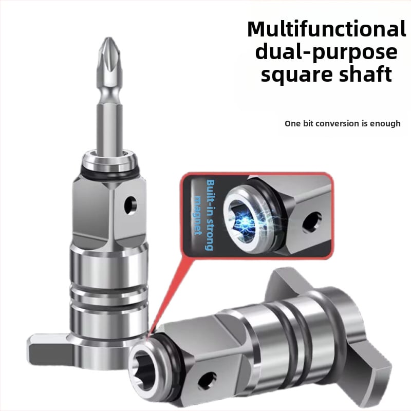 Многофункционална глава за преобразуване за електрически гайковерт, празен квадратен вал, въглеродна стомана, инструменти за разглобяване, за домашна употреба