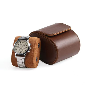 Кожена кутия за един часовник, класически европейско/американски дизайн, възможност за лого и персонализация, пакет от 10 броя