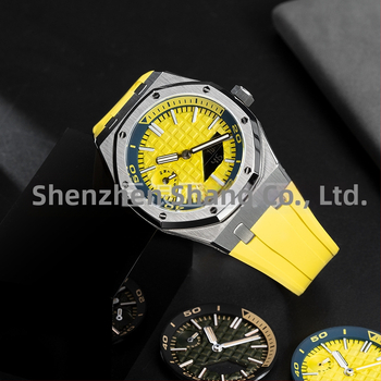 Cadran GA2100 pentru ceas, în stil Offshore, inel interior umbros și inel de scară tip pin; Fără import; Vara 2023