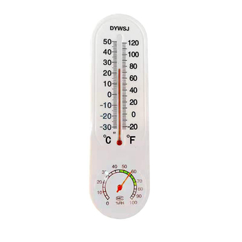 Mutatós higrométer hőmérséklet és páratartalom mérésére -30–50°C, 0–100% RH, DYWSJ001 modell, pontosság ±1°C és ±1% RH