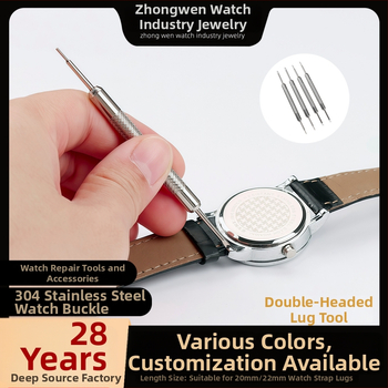 Unealtă pentru repararea ceasurilor, unealtă cu capete duble pentru bare cu arc, demontare curea, furcă pentru bare cu arc, oțel inoxidabil 304, Zhongwen, Primăvara 2025