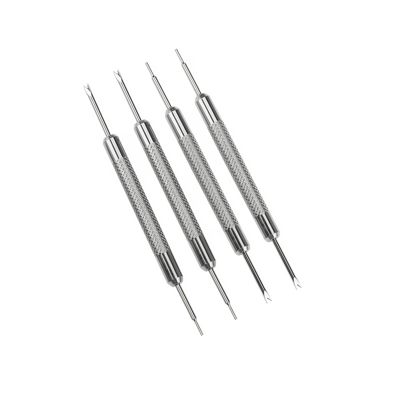 Unealtă pentru repararea ceasurilor, unealtă cu capete duble pentru bare cu arc, demontare curea, furcă pentru bare cu arc, oțel inoxidabil 304, Zhongwen, Primăvara 2025