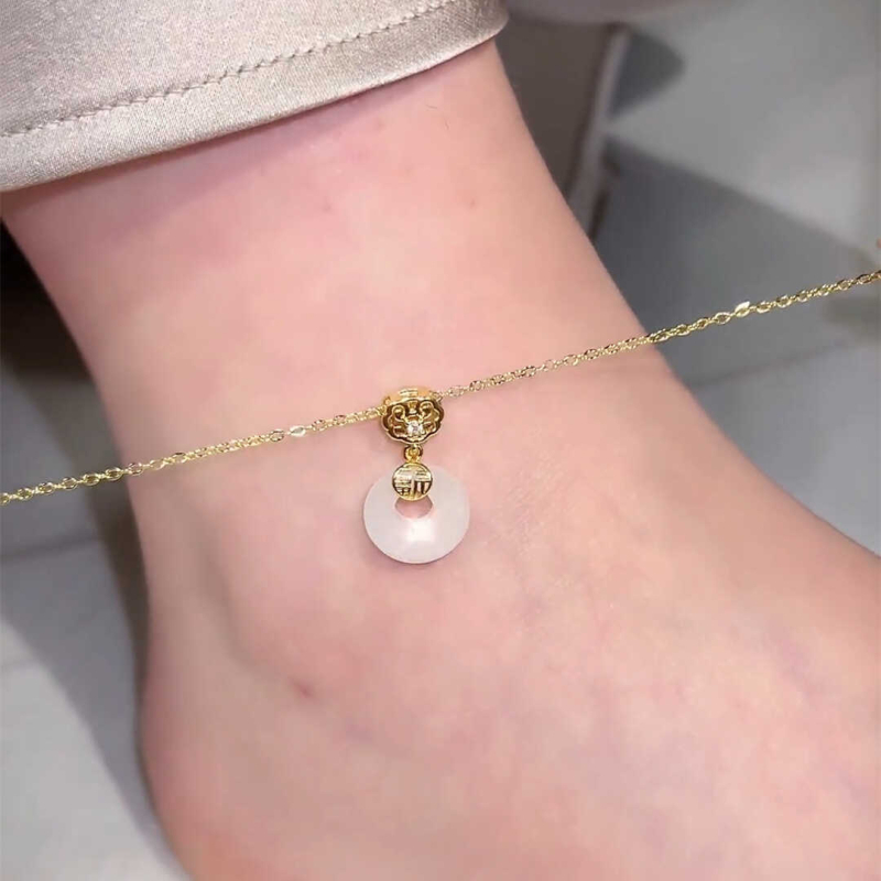 Anklet od titan čelika | stil za parove | mozaik kamenje u leguri