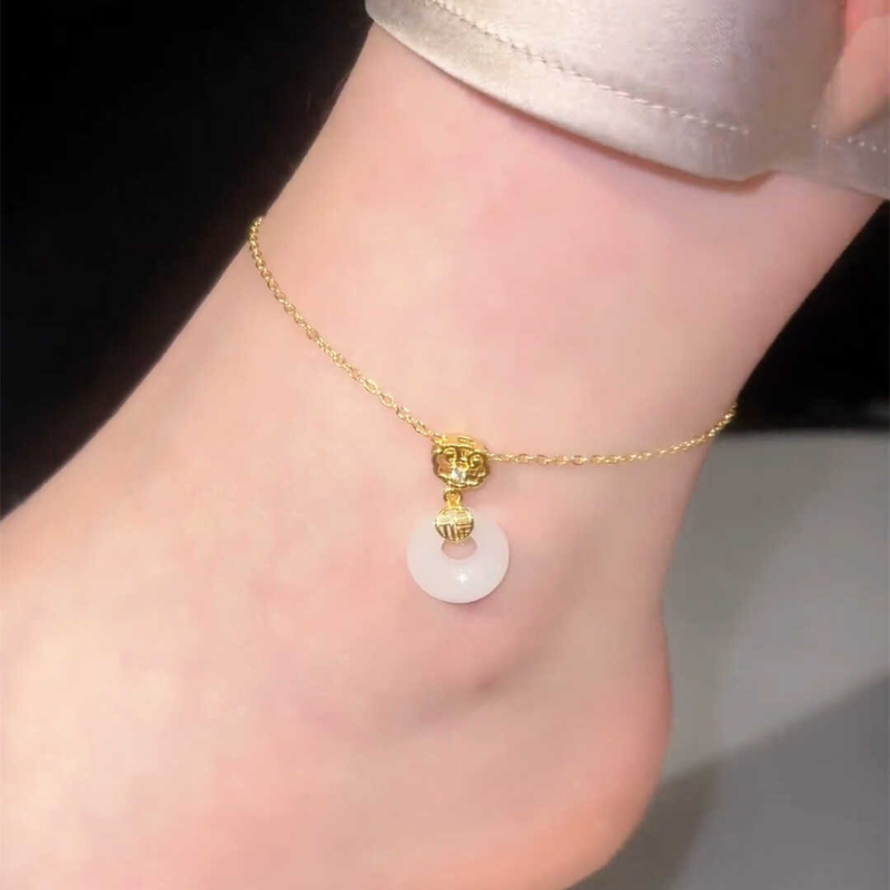 Anklet od titan čelika | stil za parove | mozaik kamenje u leguri