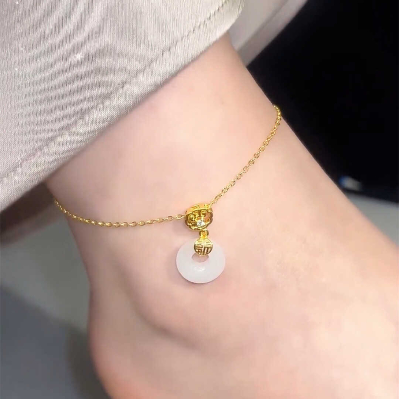 Anklet od titan čelika | stil za parove | mozaik kamenje u leguri