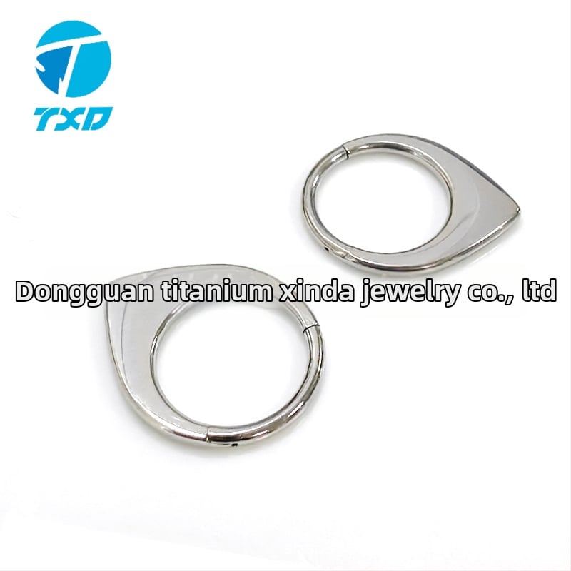 Δαχτυλίδι μύτης με καρδιά σε σχήμα σταγόνας νερού - ανοξείδωτο ατσάλι 316, ηλεκτροπλατινωμένο, χωρίς ραφή σε τρύπημα σώματος, unisex