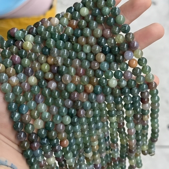 8 mm prirodni indijski ahat perle za DIY nakit – okrugle perle za narukvice i ogrlice, poluproizvodi, rezane