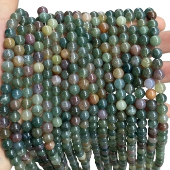 8 mm prirodni indijski ahat perle za DIY nakit – okrugle perle za narukvice i ogrlice, poluproizvodi, rezane