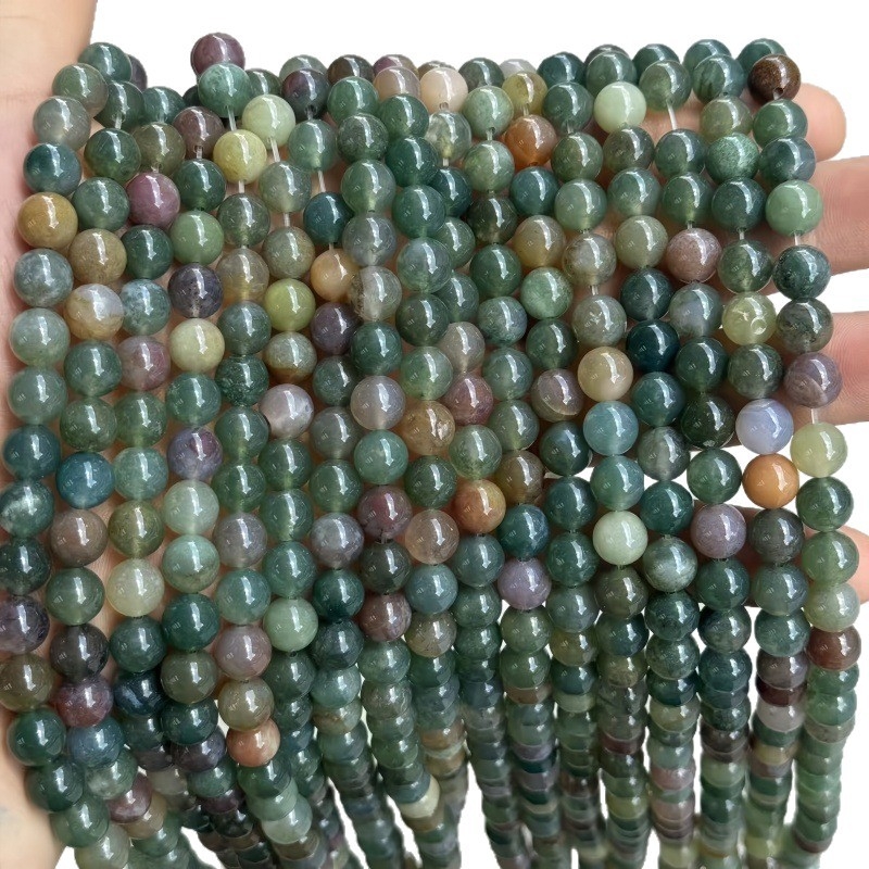 8 mm prirodni indijski ahat perle za DIY nakit – okrugle perle za narukvice i ogrlice, poluproizvodi, rezane