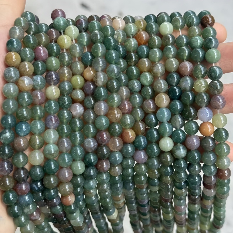 8 mm prirodni indijski ahat perle za DIY nakit – okrugle perle za narukvice i ogrlice, poluproizvodi, rezane