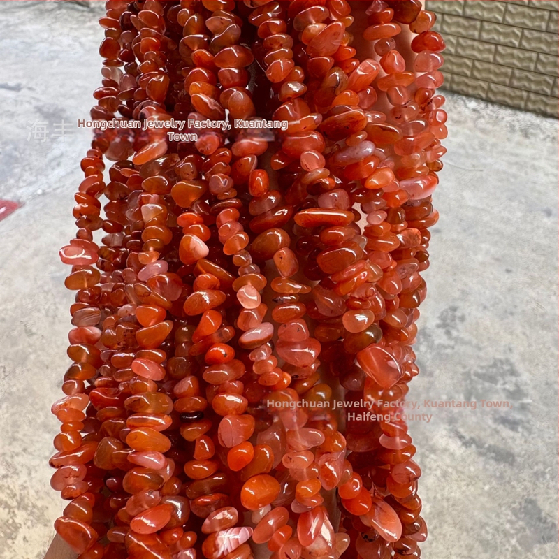 DIY doplnok pre šperky z južného červeného achátu, rezaný, všestranný štýl