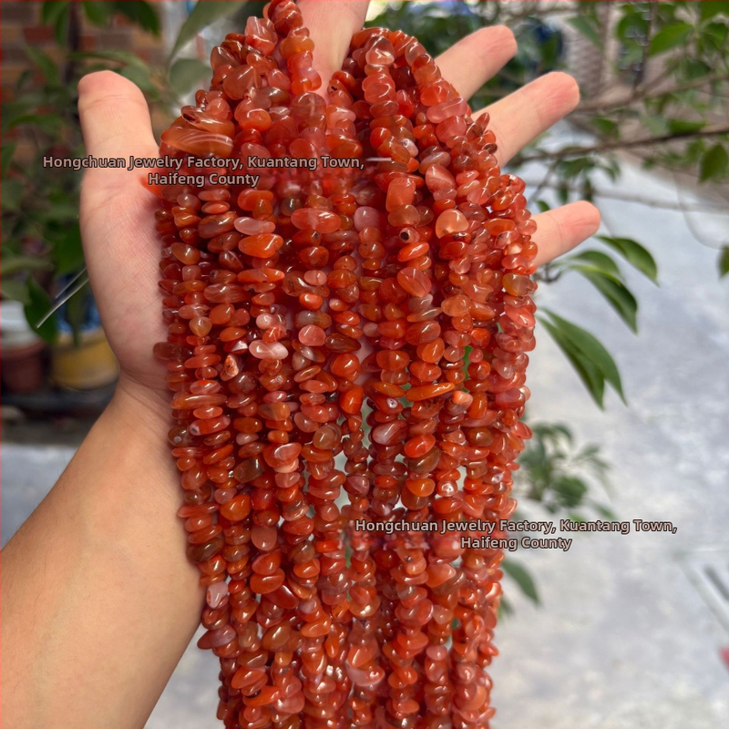 DIY doplnok pre šperky z južného červeného achátu, rezaný, všestranný štýl