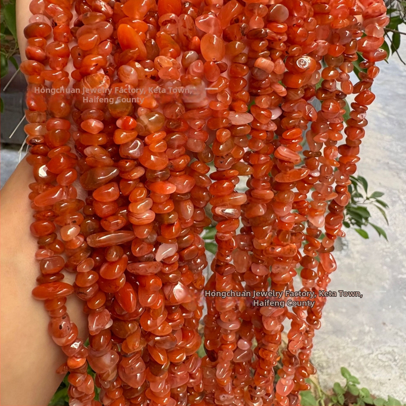 DIY doplnok pre šperky z južného červeného achátu, rezaný, všestranný štýl