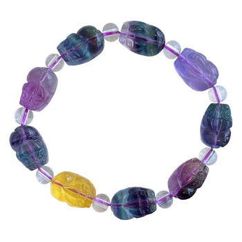 Jinyao Pixiu krištáľový náramok, gravírovaný, dymový kremeň, unisex, nový čínsky štýl