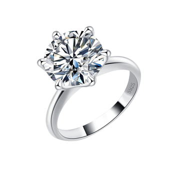 Inel cu Moissanit pentru femei, Argint 925, placare electroplatină, Stil coreean, Design geometric