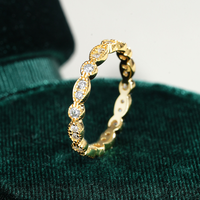 Inel geometric cu Moissanit, argint 925, stil In Style, lansare primăvara 2025