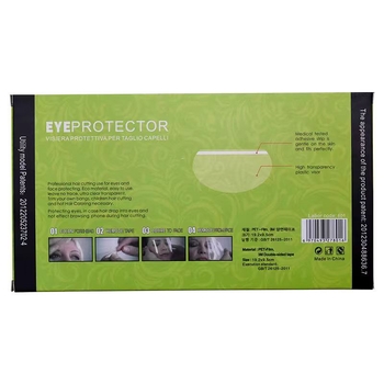 Plastikiniai vienkartiniai veido skydai plaukų kirpimo salonams – 100 vnt, natūralus stilius, unisex, rankų darbo