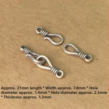 Spojovacia spona na náramok a náhrdelník – S925 sterlingové striebro, spony v tvare rybky a otázniku, retro malá hlava zámky, DIY opletená šnúrka, Jar 2023