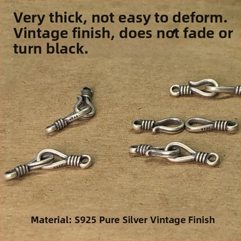 Spojovacia spona na náramok a náhrdelník – S925 sterlingové striebro, spony v tvare rybky a otázniku, retro malá hlava zámky, DIY opletená šnúrka, Jar 2023