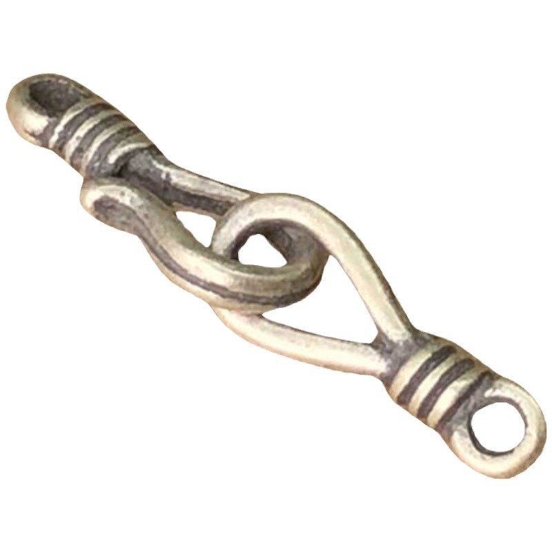 Spojovacia spona na náramok a náhrdelník – S925 sterlingové striebro, spony v tvare rybky a otázniku, retro malá hlava zámky, DIY opletená šnúrka, Jar 2023