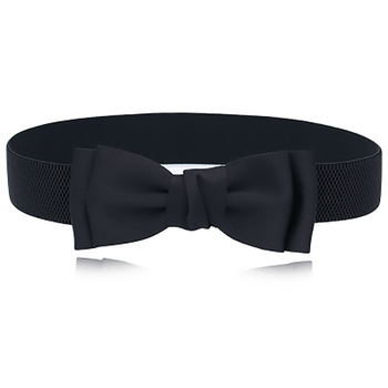 Elastični kaiš za haljine s mašnicom, umjetna koža, okrugla kopča, klik kopča, All-Match stil, za sve sezone