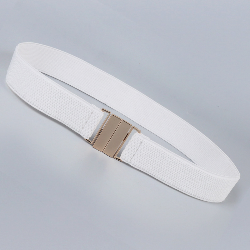 Еластичен колан за рокля с катарама от сплав, ширина 2–4 см, закопчаване с катарама, електроплакиран завършек