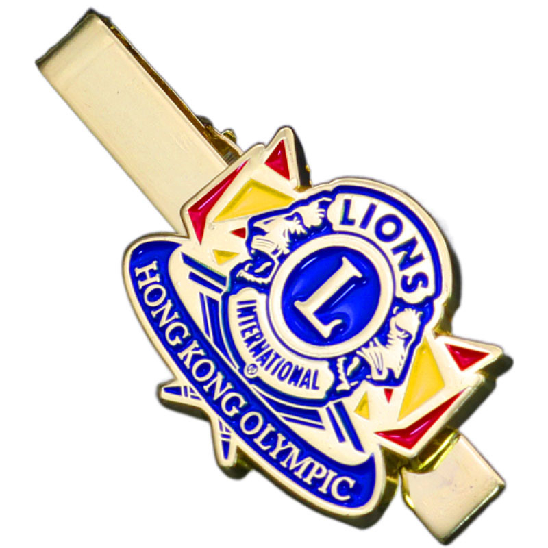 Clip de cravată din aliaj de zinc, finisaj cu vopsea coptă, personalizare disponibilă, ornament cu caligrafie și pictură