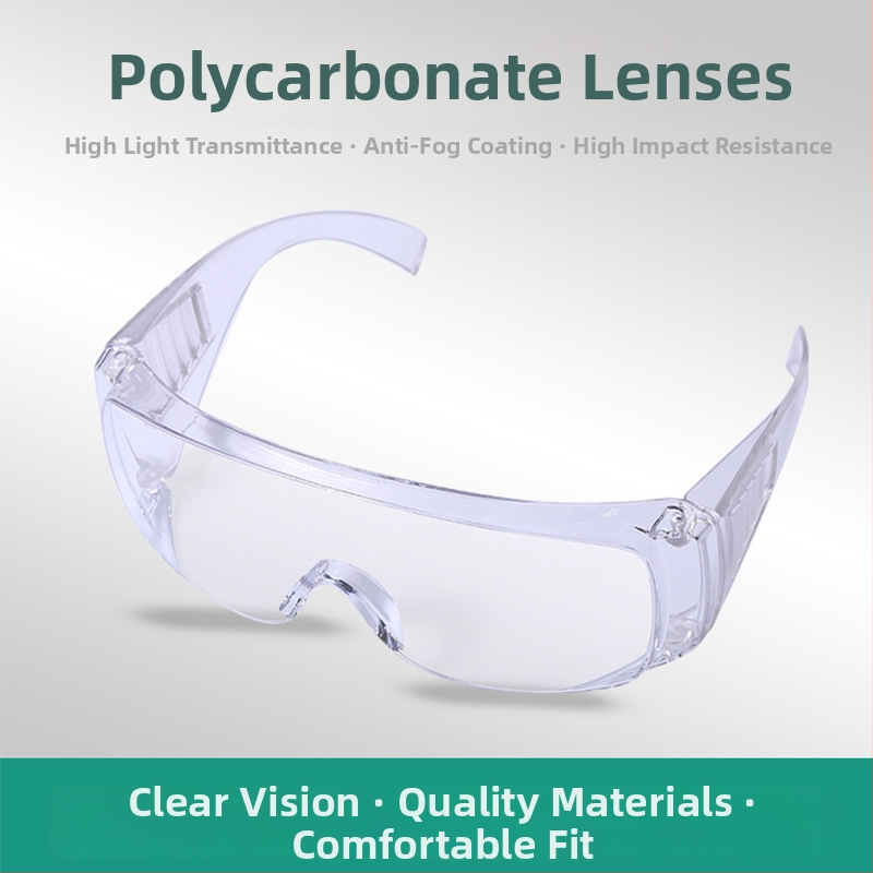 Laboratorijas aizsargbrilles, PC materiāls, modelis Blinds, EN166 CEZ87.1, acu aizsardzība, izturība pret triecieniem