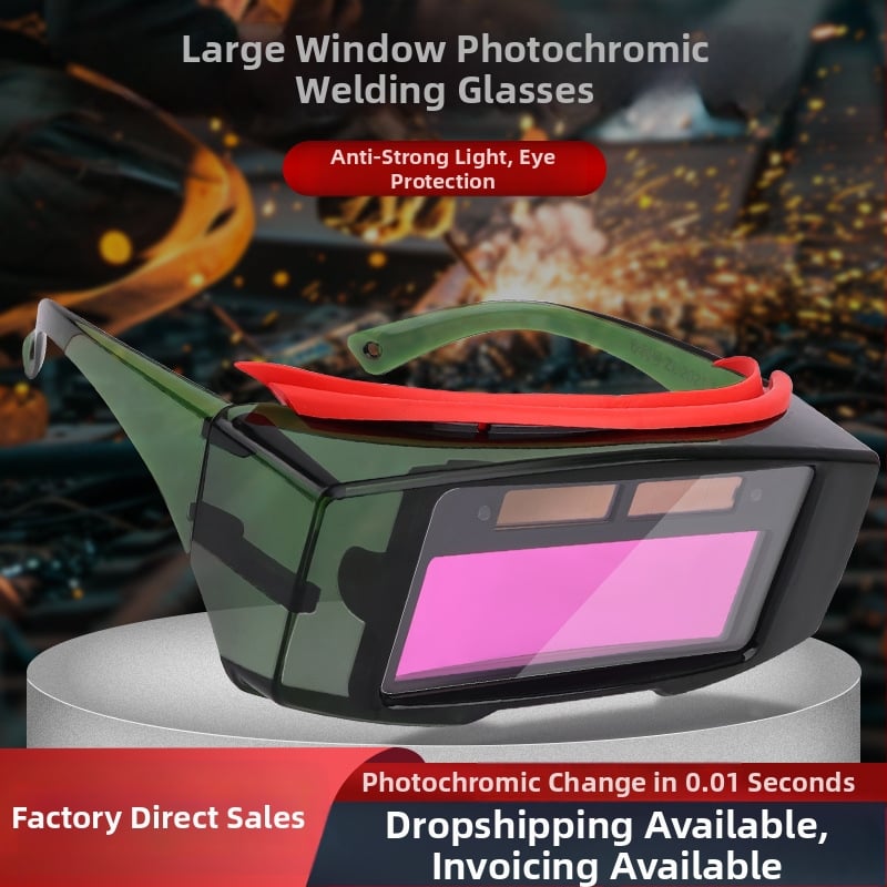 Ochelari de protecție pentru sudură cu auto-întunecare și mască pentru sudură cu arc; Brand: Prepared; Seria: Protective goggles; Filtru UV: 1; Lentila auto-întunecată; Nu este compatibil cu ochelari