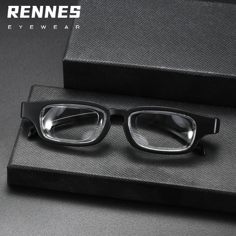 Очила за четене с All-in-One регулиране на фокуса +100 до +400, защита от синя светлина, TR90 квадратни рамки, пълна рамка за възрастни