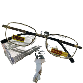 Пресбиопични очила за четене, стъклени лещи, ретро стил, метална пълна рамка, овална форма, модел 621