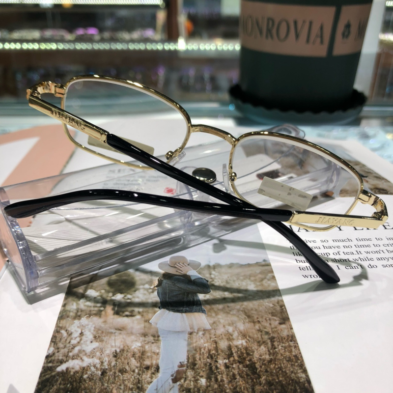 Пресбиопични очила за четене, стъклени лещи, ретро стил, метална пълна рамка, овална форма, модел 621