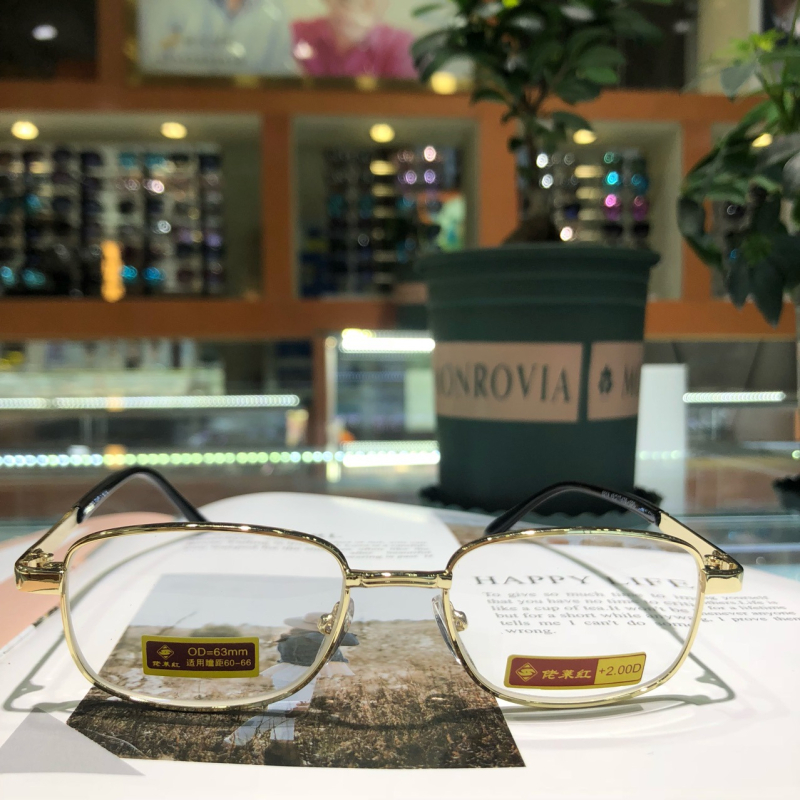 Пресбиопични очила за четене, стъклени лещи, ретро стил, метална пълна рамка, овална форма, модел 621