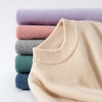 Dječji kašmir pulover, debeli pleteni, okrugli izrez, dugi rukavi, minimalistički stil