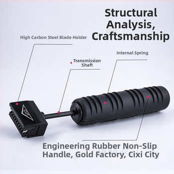 Penkių porų kabelių pjovimo įrankis 110 tipo telefono skirstymo plokštei, su vielų perforavimo įrankiu — atsparus dilimui, aukšto anglies plienas