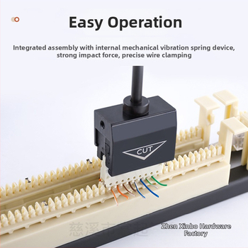 Penkių porų kabelių pjovimo įrankis 110 tipo telefono skirstymo plokštei, su vielų perforavimo įrankiu — atsparus dilimui, aukšto anglies plienas